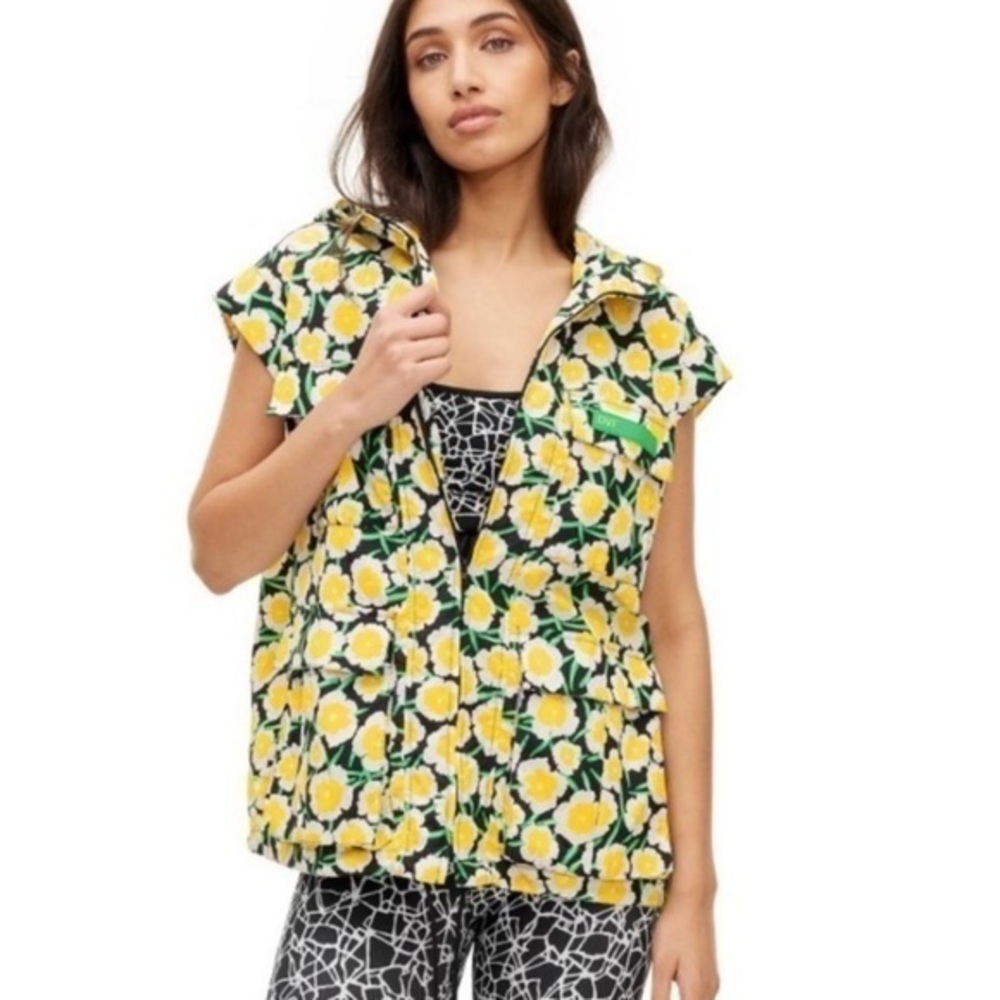 [DVF + Target] Classic Floral Print 5-Pocket Hooded Full-Zip Windbreaker